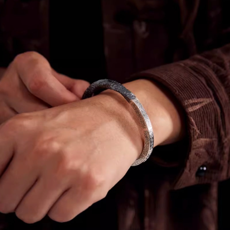 Armband Herren 99 Fuß Silber Mobius Ring mit Schleifenmuster